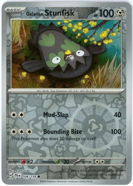 Galarian Stunfisk (JTG 106) Reverse Holo
