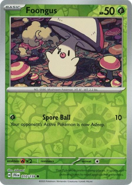 Foongus (JTG 010) Reverse Holo