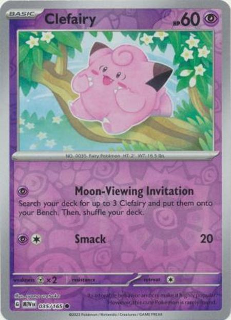 Clefairy (MEW 035) Reverse Holo