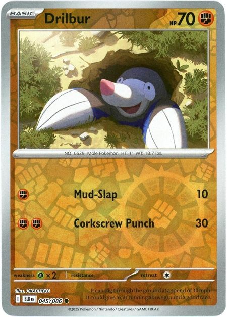 Drilbur (BLK 045) Reverse Holo