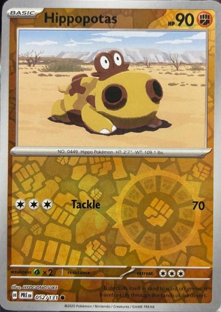 Hippopotas (PRE 052) Reverse Holo