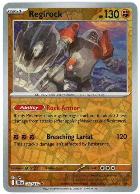Regirock (JTG 082) Reverse Holo