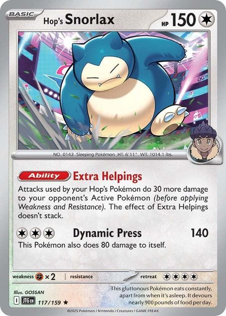 Hop's Snorlax (JTG 117) HOLO