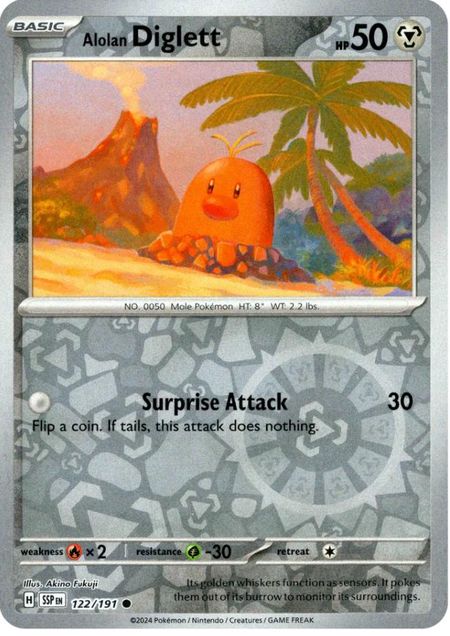 Alolan Diglett (SSP 122) Reverse Holo