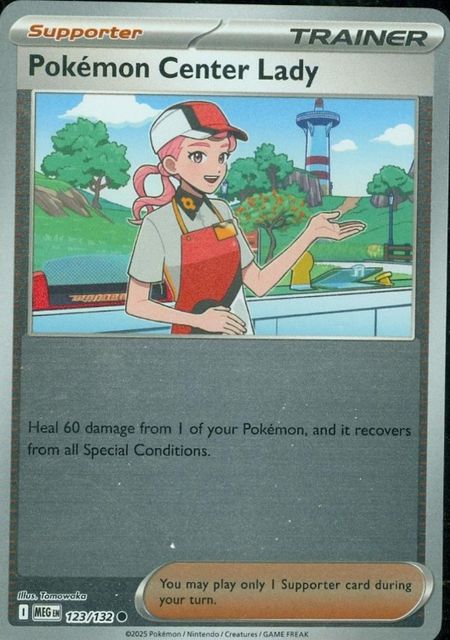 Pokemon Center Lady (MEG 123) Reverse Holo