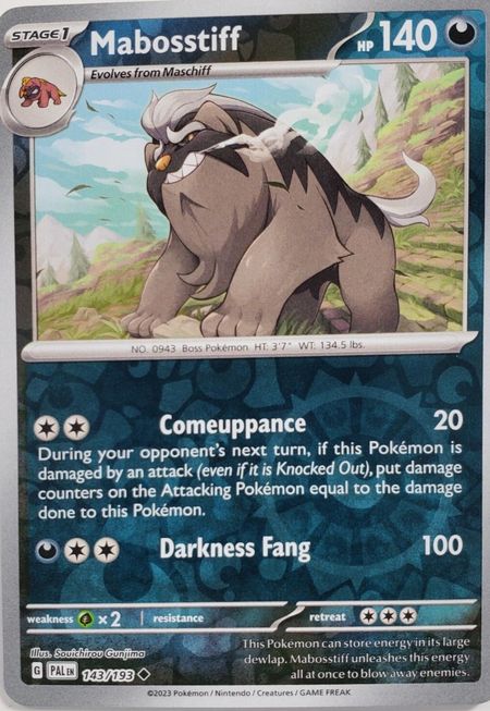 Mabosstiff  (PAL 143) Reverse Holo