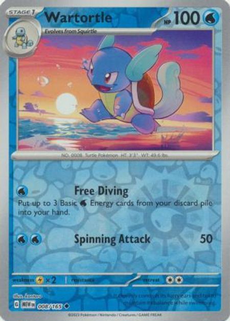Wartortle (MEW 008) Reverse Holo