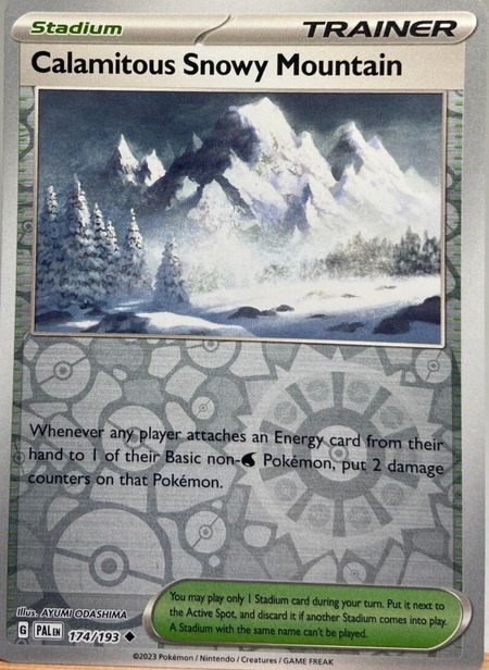 Calamitous Snowy Mountain (PAL 174) Reverse Holo