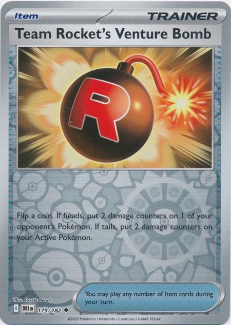 Team Rocket's Venture Bomb (DRI 179) Reverse Holo