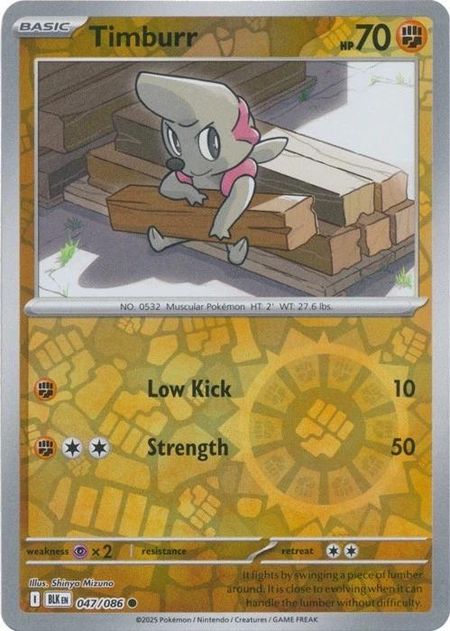 Timburr (BLK 047) Reverse Holo