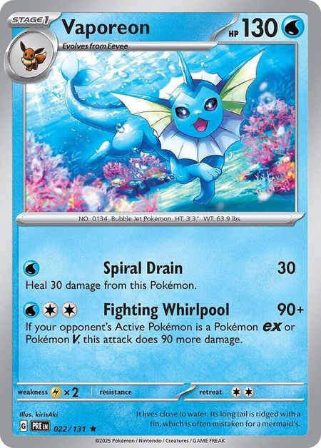 Vaporeon (PRE 022) HOLO