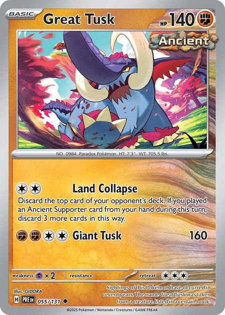 Great Tusk (PRE 055) Reverse Holo