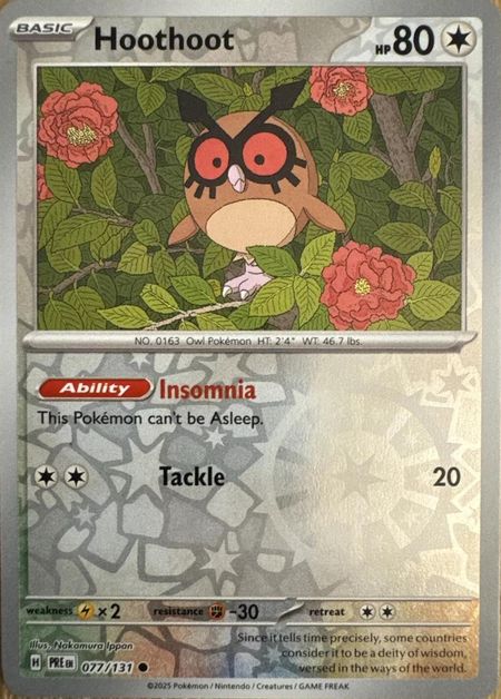 Hoothoot (PRE 077) Reverse Holo