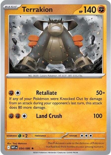 Terrakion (WHT 054) HOLO