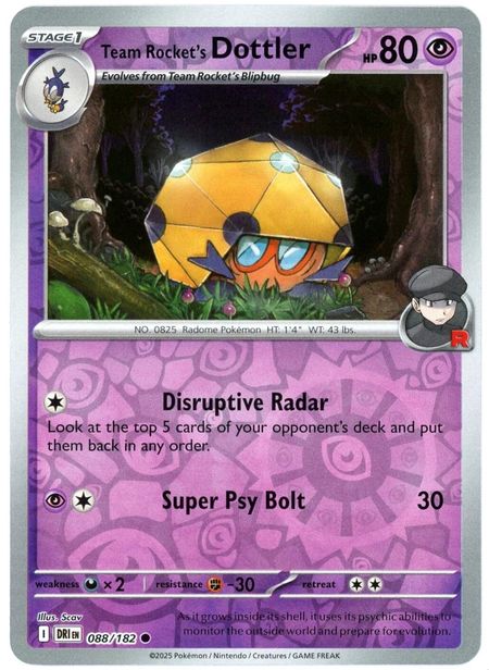 Team Rocket's Dottler (DRI 088) Reverse Holo