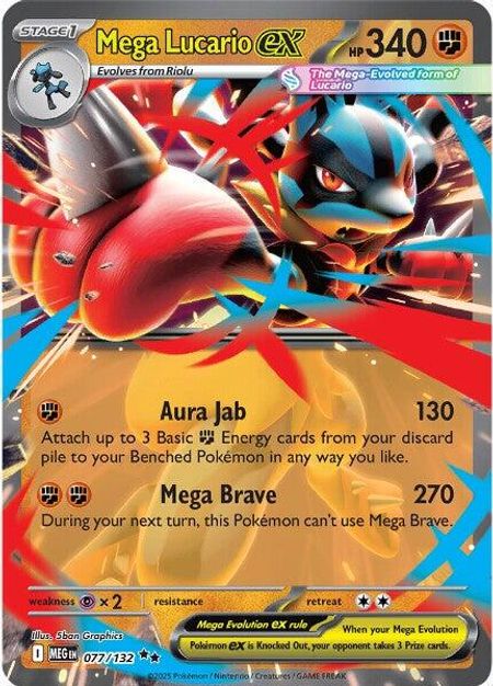 Mega Lucario Ex (MEG 077) 