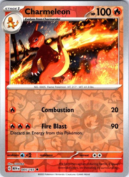 Charmeleon (MEW 005) Reverse Holo