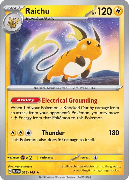 Raichu (MEW 026) HOLO
