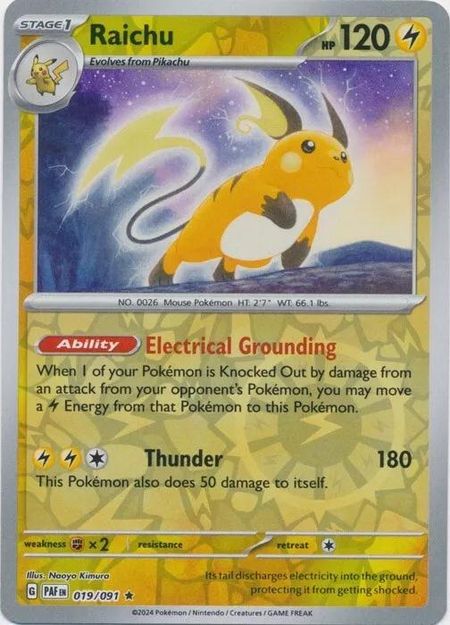 Raichu (PAF 019) Reverse Holo