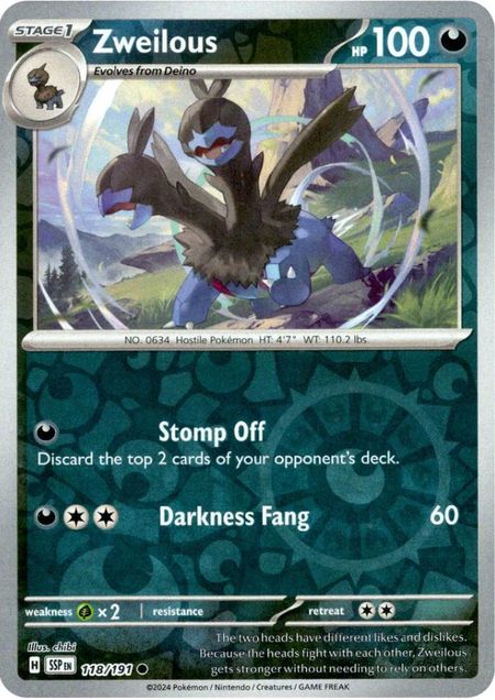 Zweilous (SSP 118) Reverse Holo